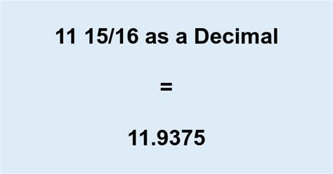 What Is 16 In Decimal Form