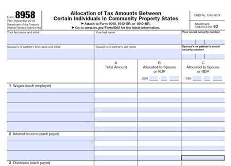 What Is Tax Form 8958 Used For