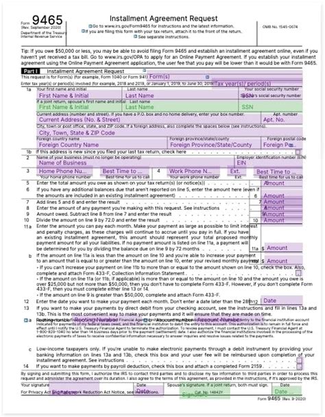 Where To Mail Form 9465 For Irs Installment Agreements