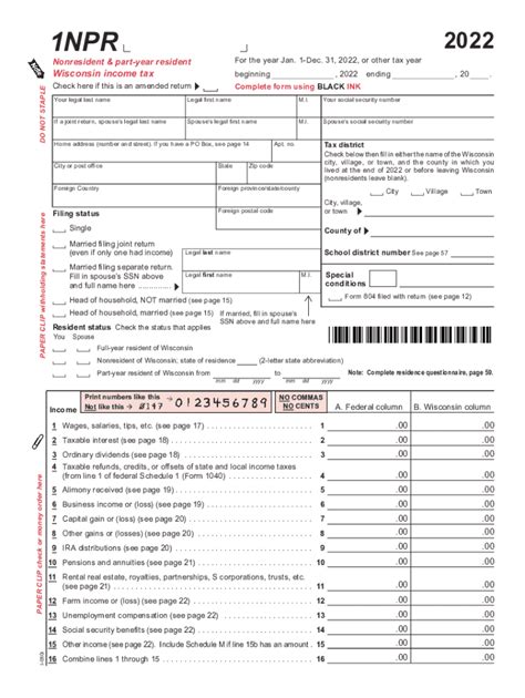 Wisconsin Form 1 Npr: A Step-By-Step Filing Guide