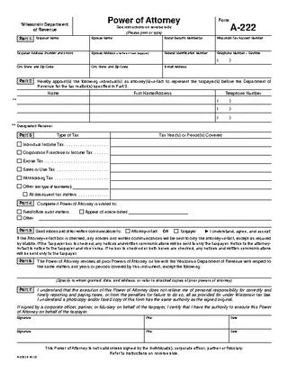 Wisconsin Power Of Attorney Form A222 Explained