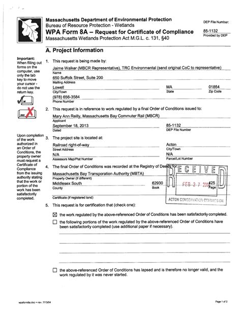 Wpa Form 8a: Certification For Small Businesses