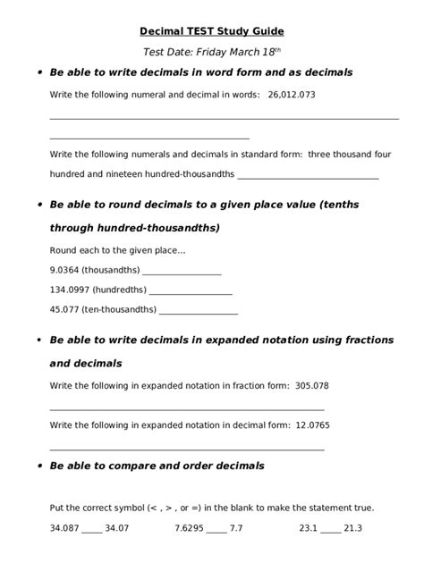 Write Decimals In Word Form Made Easy